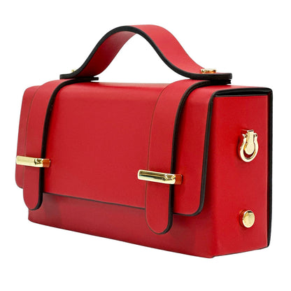 Bruna Mini Structured Leather Handbag - Made In Italy