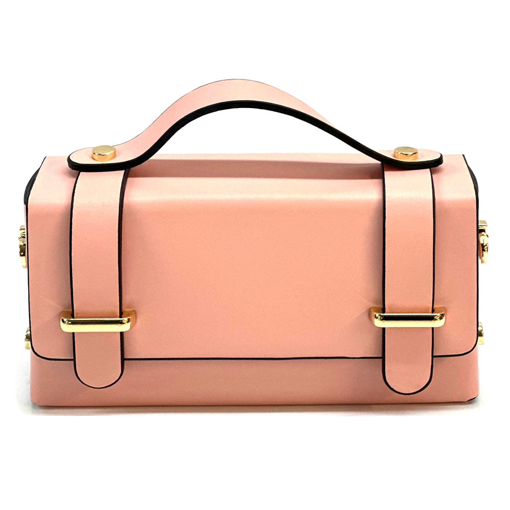 Bruna Mini Structured Leather Handbag - Made In Italy