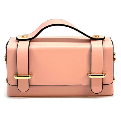 Bruna Mini Structured Leather Handbag - Made In Italy