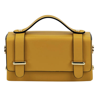 Bruna Mini Structured Leather Handbag - Made In Italy