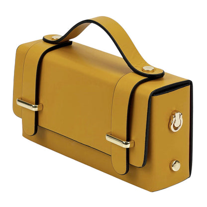 Bruna Mini Structured Leather Handbag - Made In Italy