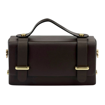 Bruna Mini Structured Leather Handbag - Made In Italy