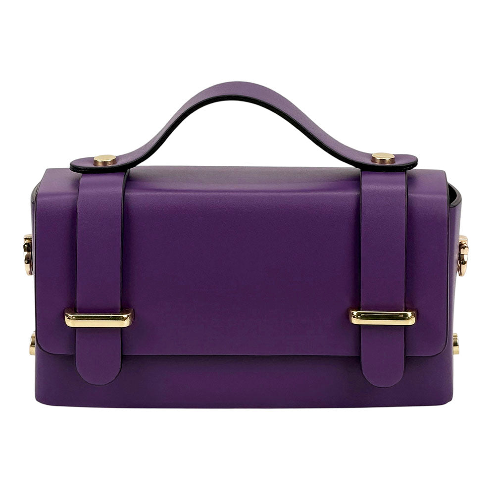 Bruna Mini Structured Leather Handbag - Made In Italy
