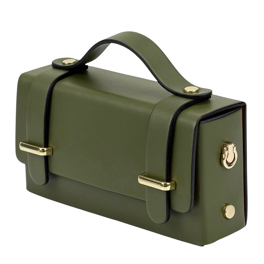 Bruna Mini Structured Leather Handbag - Made In Italy