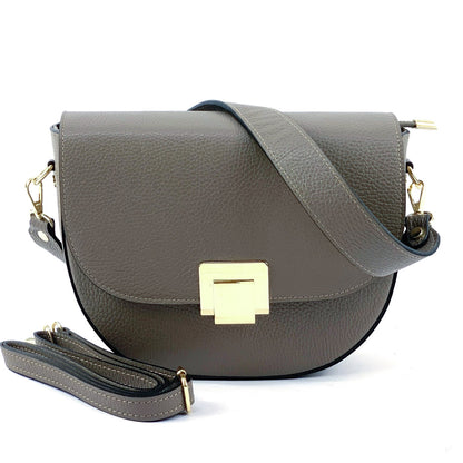 Shoulder flap bag Luna by cow leather - Made In Italy