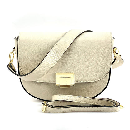Shoulder flap bag Luna by cow leather - Made In Italy