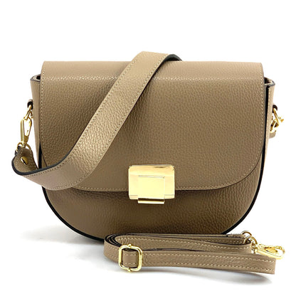 Shoulder flap bag Luna by cow leather - Made In Italy