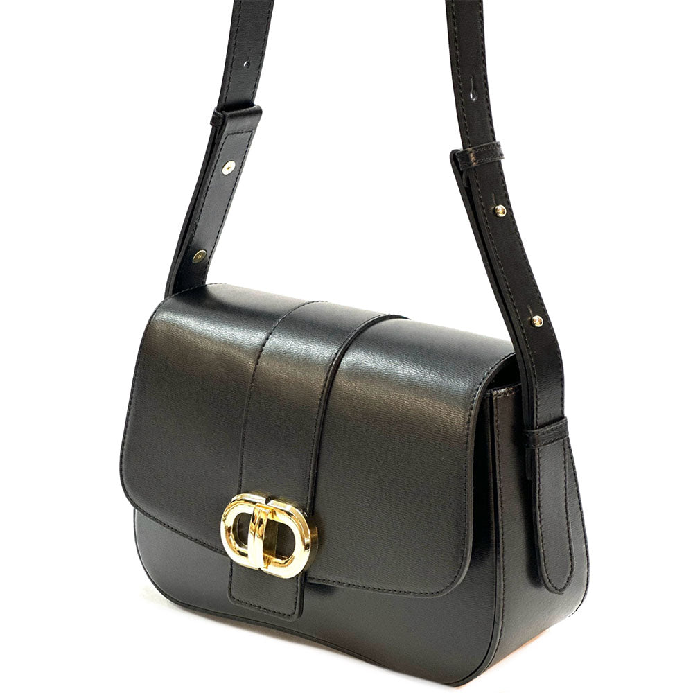 Claribel Leather Shoulder Bag - Made In Italy