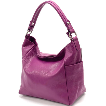 Betta Leather Shoulder Bag - Made In Italy