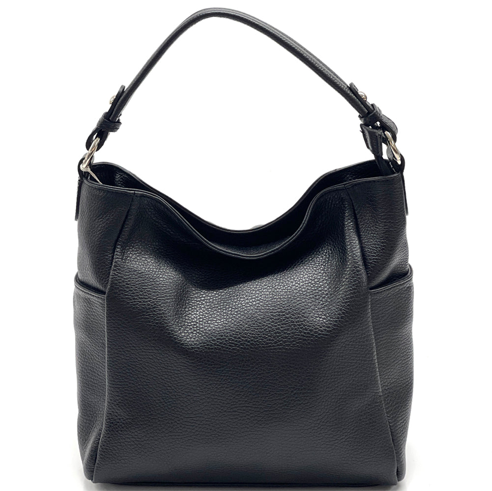 Betta Leather Shoulder Bag - Made In Italy