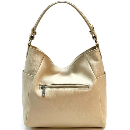 Betta Leather Shoulder Bag - Made In Italy