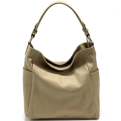 Betta Leather Shoulder Bag - Made In Italy
