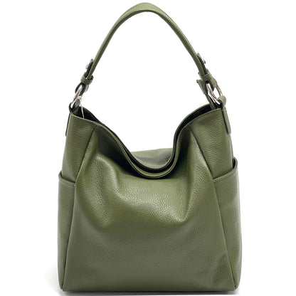 Betta Leather Shoulder Bag - Made In Italy