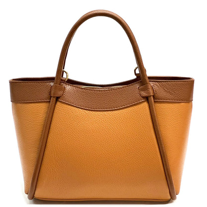 Carina Leather Tote Bag - Made In Italy