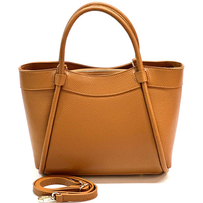 Carina Leather Tote Bag - Made In Italy