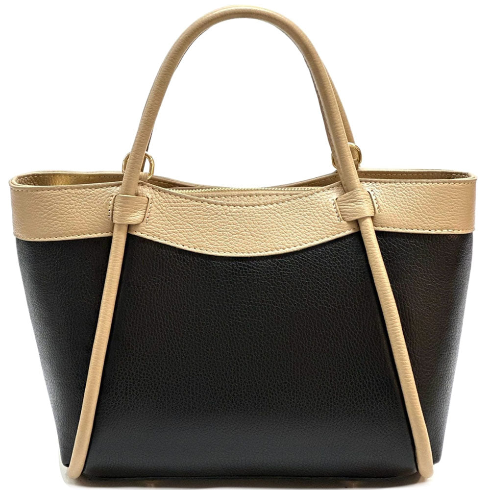 Carina Leather Tote Bag - Made In Italy