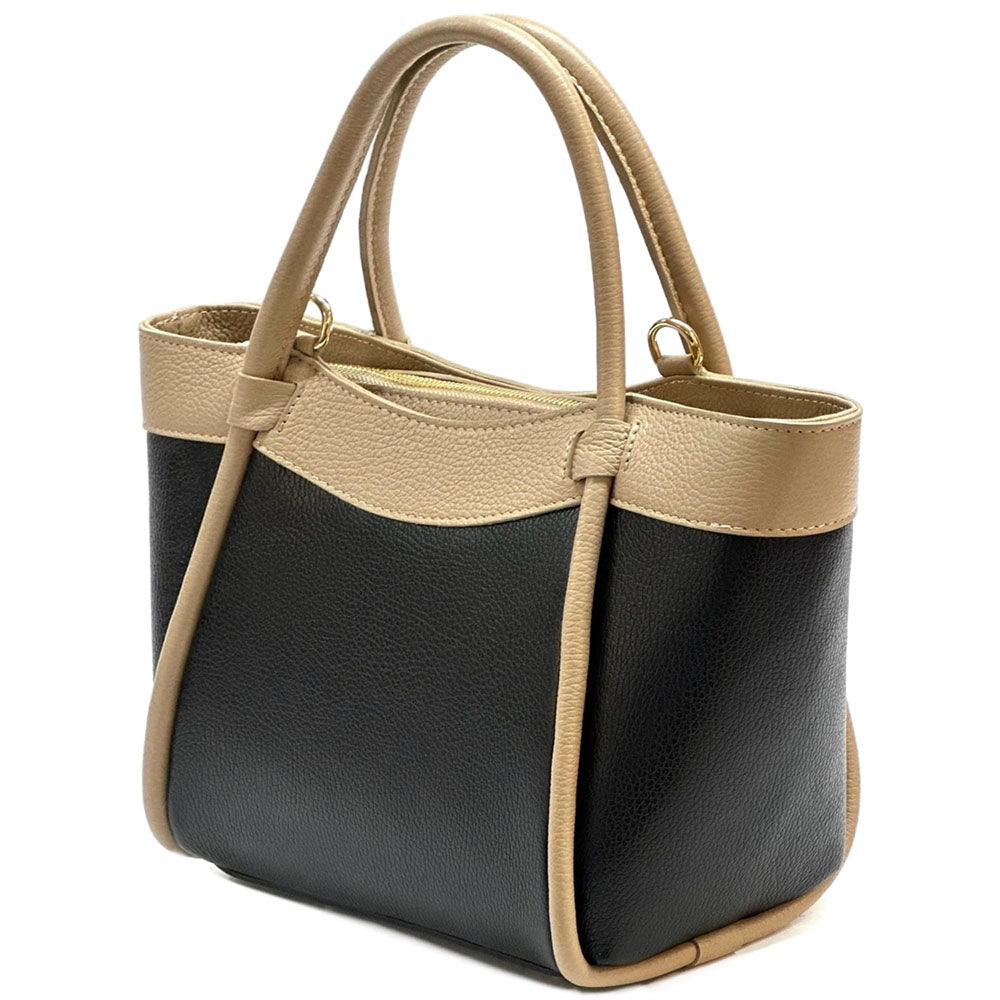 Carina Leather Tote Bag - Made In Italy