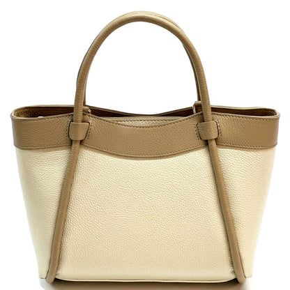 Carina Leather Tote Bag - Made In Italy