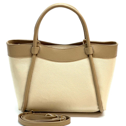 Carina Leather Tote Bag - Made In Italy