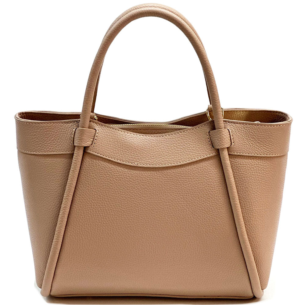 Carina Leather Tote Bag - Made In Italy