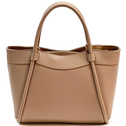Carina Leather Tote Bag - Made In Italy