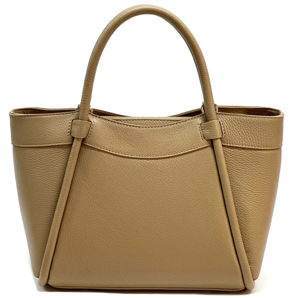 Carina Leather Tote Bag - Made In Italy