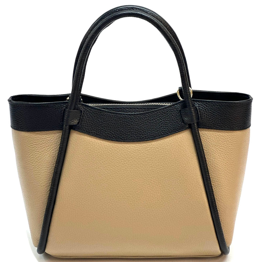 Carina Leather Tote Bag - Made In Italy