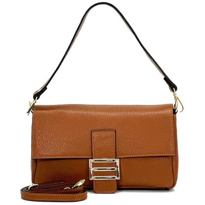 Elisabetta Shoulder Calf-Skin Leather Bag - Made In Italy