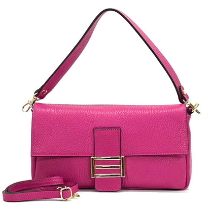 Elisabetta Shoulder Calf-Skin Leather Bag - Made In Italy