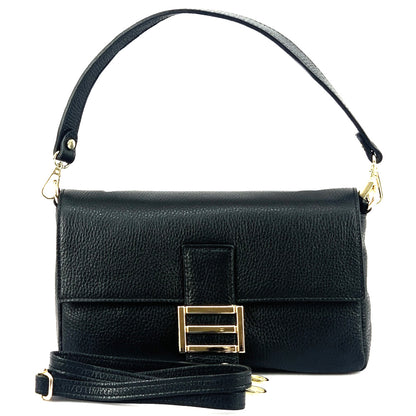 Elisabetta Shoulder Calf-Skin Leather Bag - Made In Italy