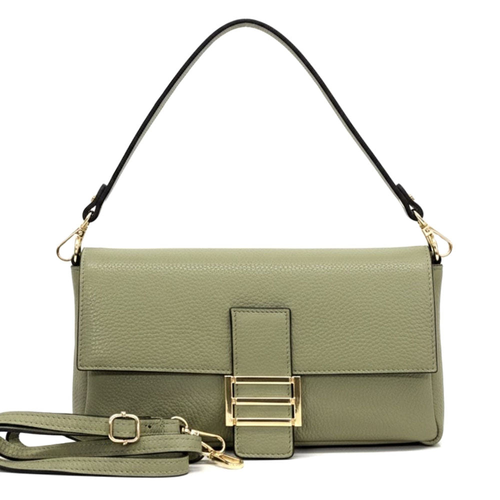 Elisabetta Shoulder Calf-Skin Leather Bag - Made In Italy