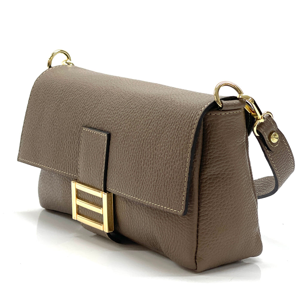 Elisabetta Shoulder Calf-Skin Leather Bag - Made In Italy