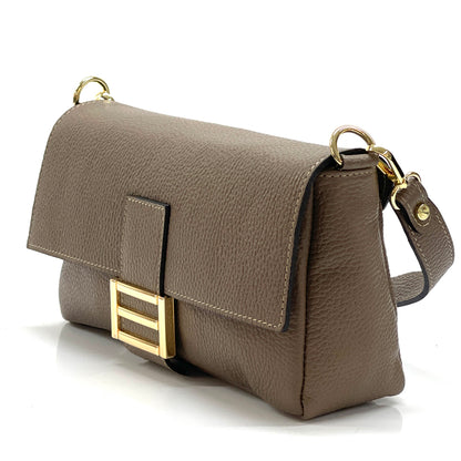 Elisabetta Shoulder Calf-Skin Leather Bag - Made In Italy