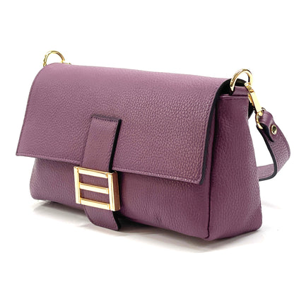 Elisabetta Shoulder Calf-Skin Leather Bag - Made In Italy