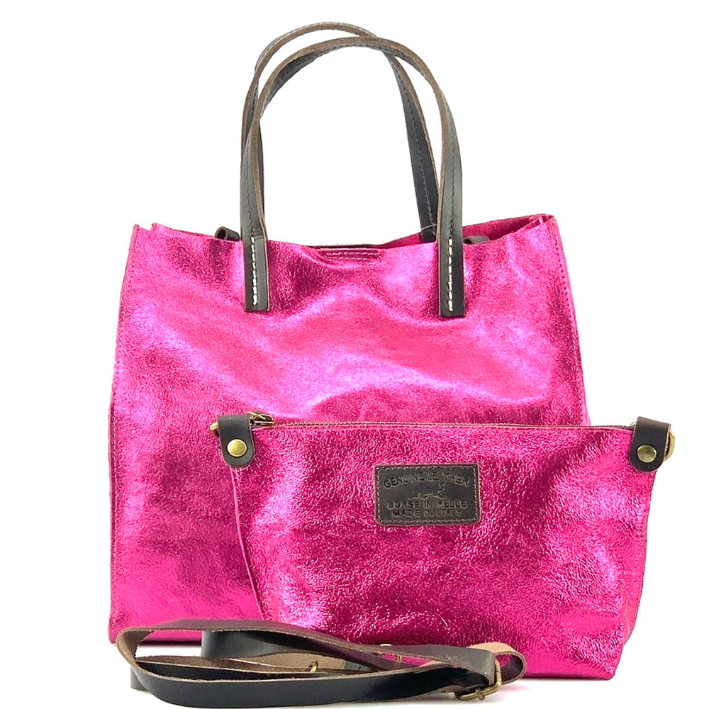 Zama cow Leather Handbag - Made In Italy