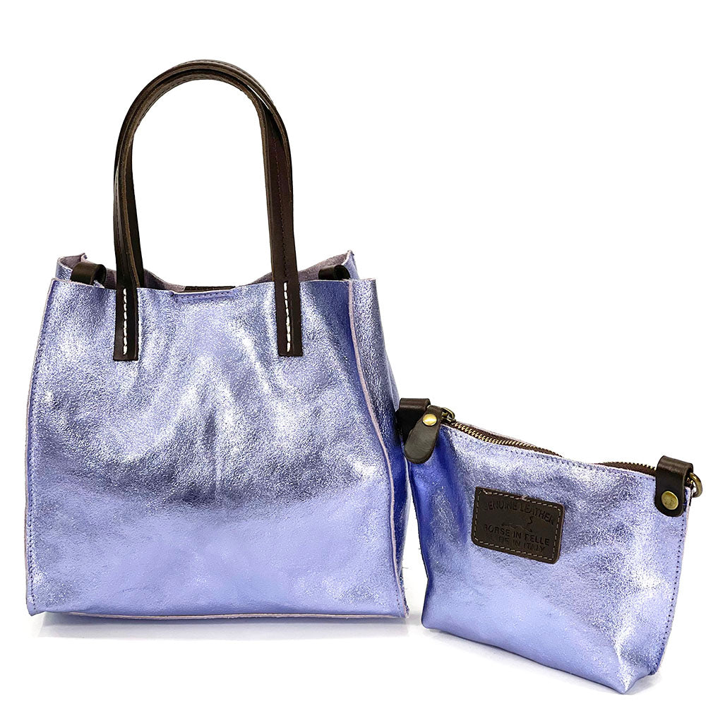 Zama cow Leather Handbag - Made In Italy