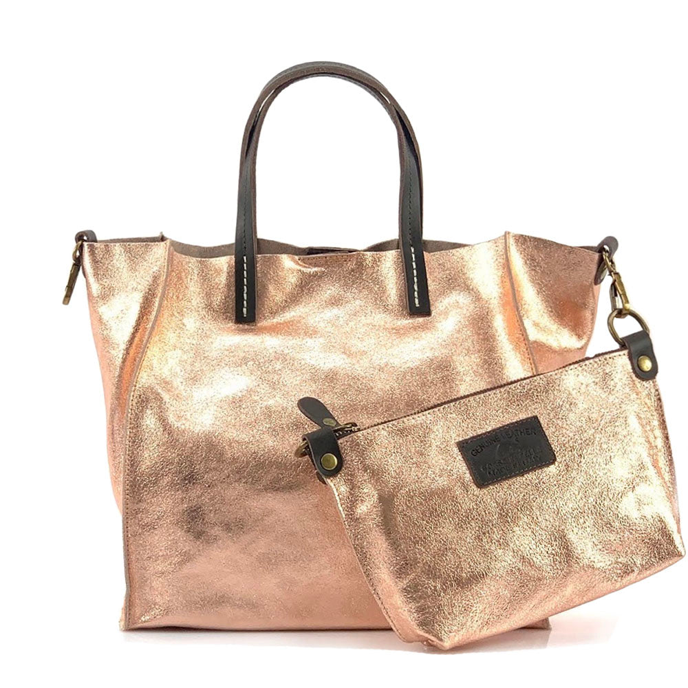 Zama cow Leather Handbag - Made In Italy