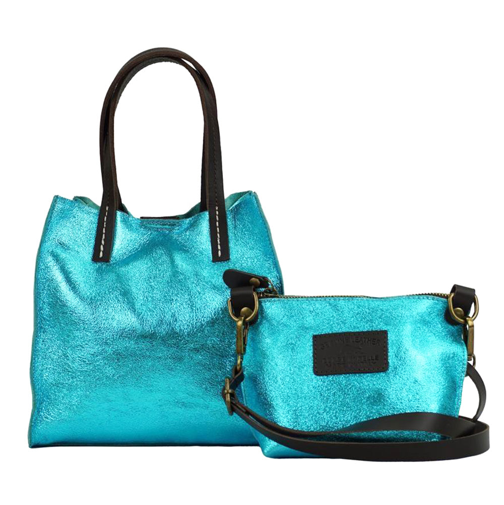 Zama cow Leather Handbag - Made In Italy