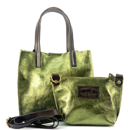 Zama cow Leather Handbag - Made In Italy