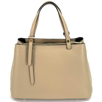 Nicoletta Italian Cow Leather Handbag - Made In Italy