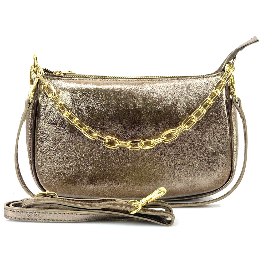 Gillian leather cross bag - Made In Italy