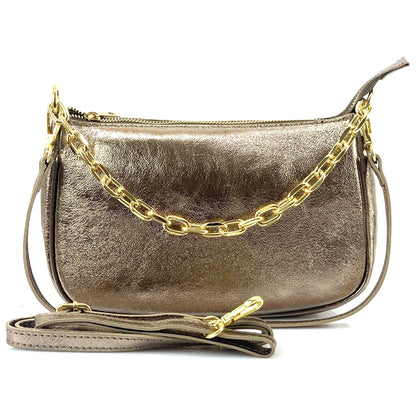 Gillian leather cross bag - Made In Italy