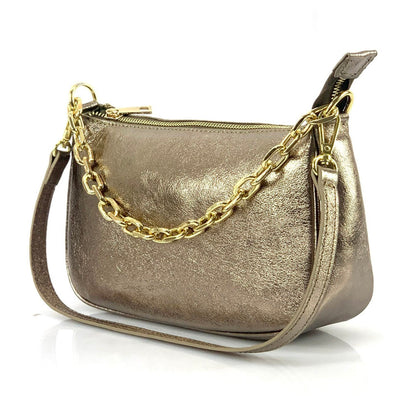 Gillian leather cross bag - Made In Italy