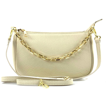 Gillian leather cross bag - Made In Italy