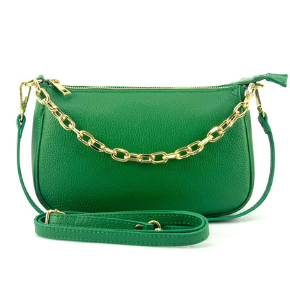 Gillian leather cross bag - Made In Italy