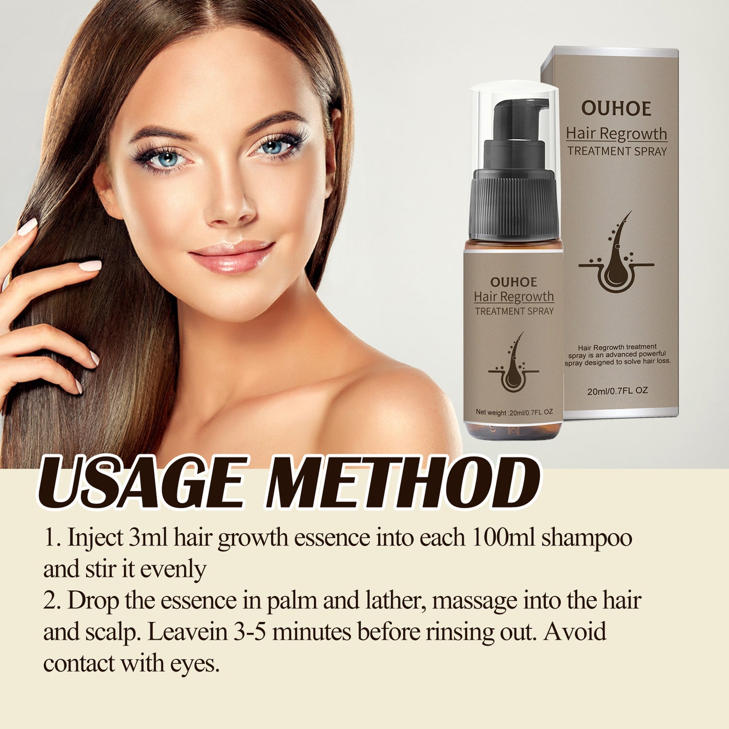 Ginger Hair Spray, Prevent Hair Loss, Moisturize Strengthen And Thicken Hair Care For Hair Spray