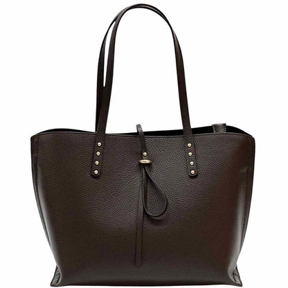 Belinda Leather Shopping Bag - Made In Italy