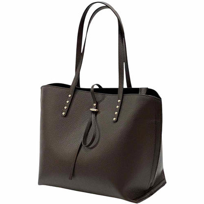 Belinda Leather Shopping Bag - Made In Italy