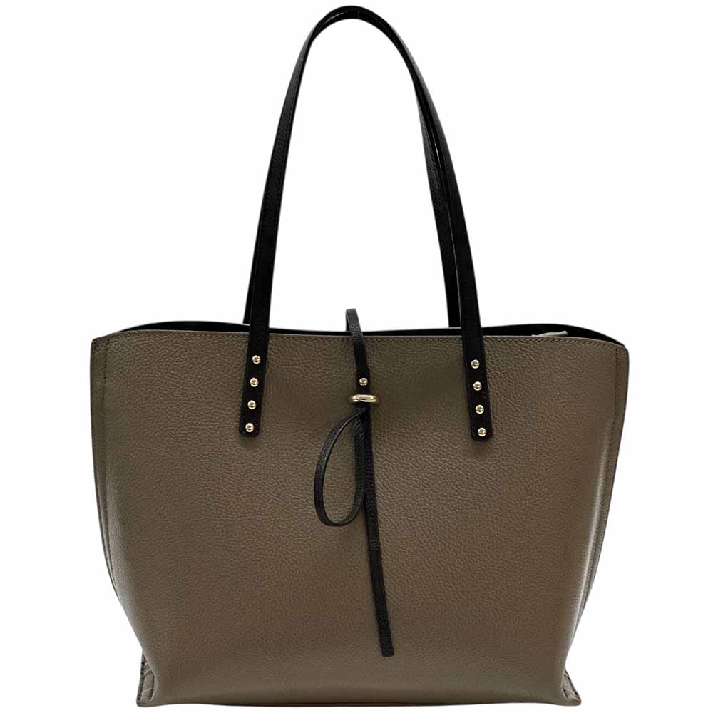 Belinda Leather Shopping Bag - Made In Italy