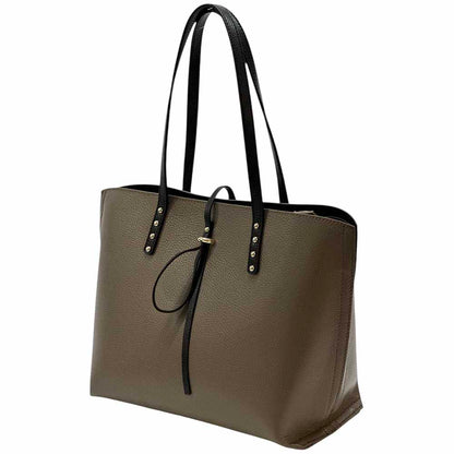 Belinda Leather Shopping Bag - Made In Italy